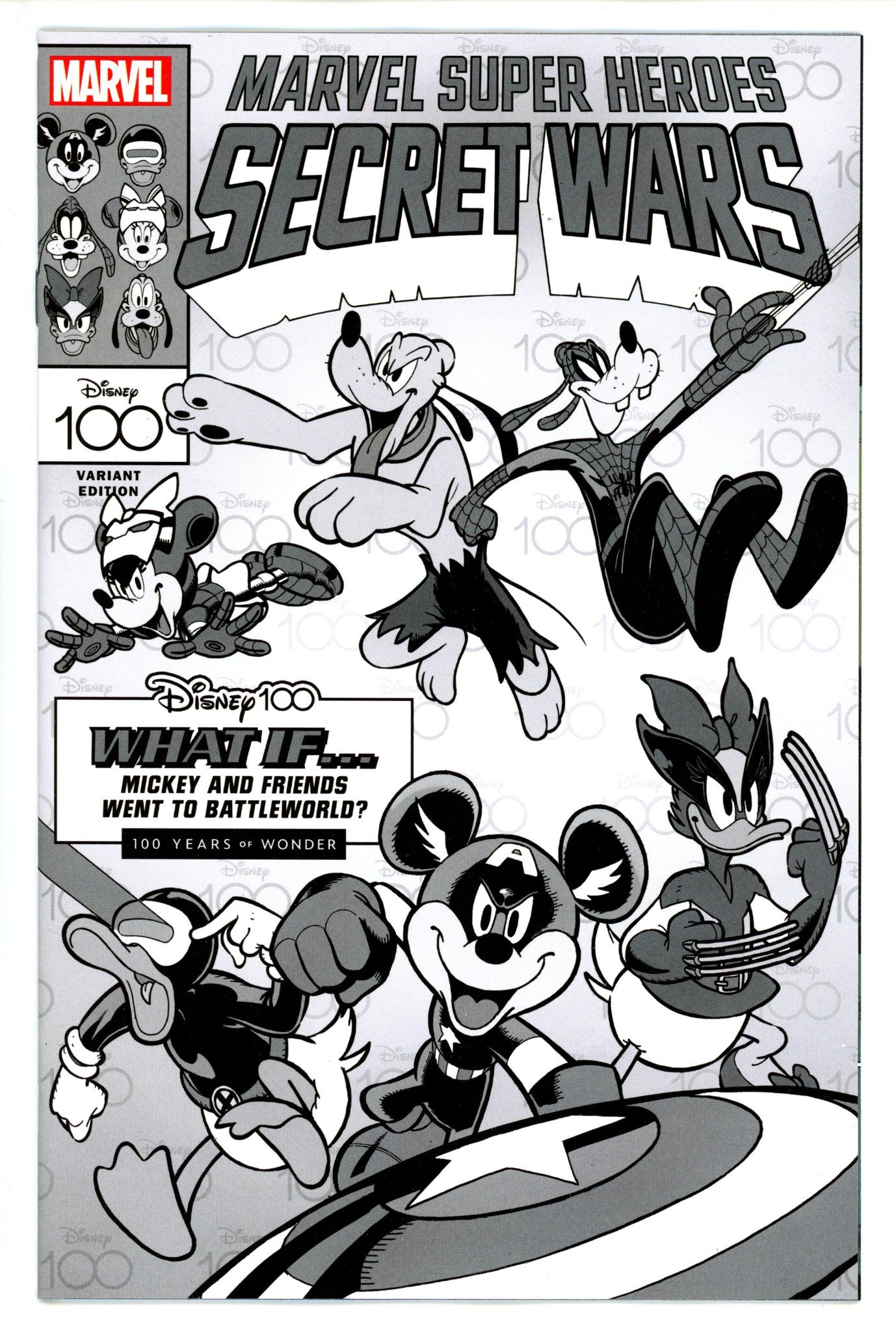 Amazing Spider-Man Vol 6 37 Lorenzi Disney100 B&W Incentive Variant NM deny (2023)