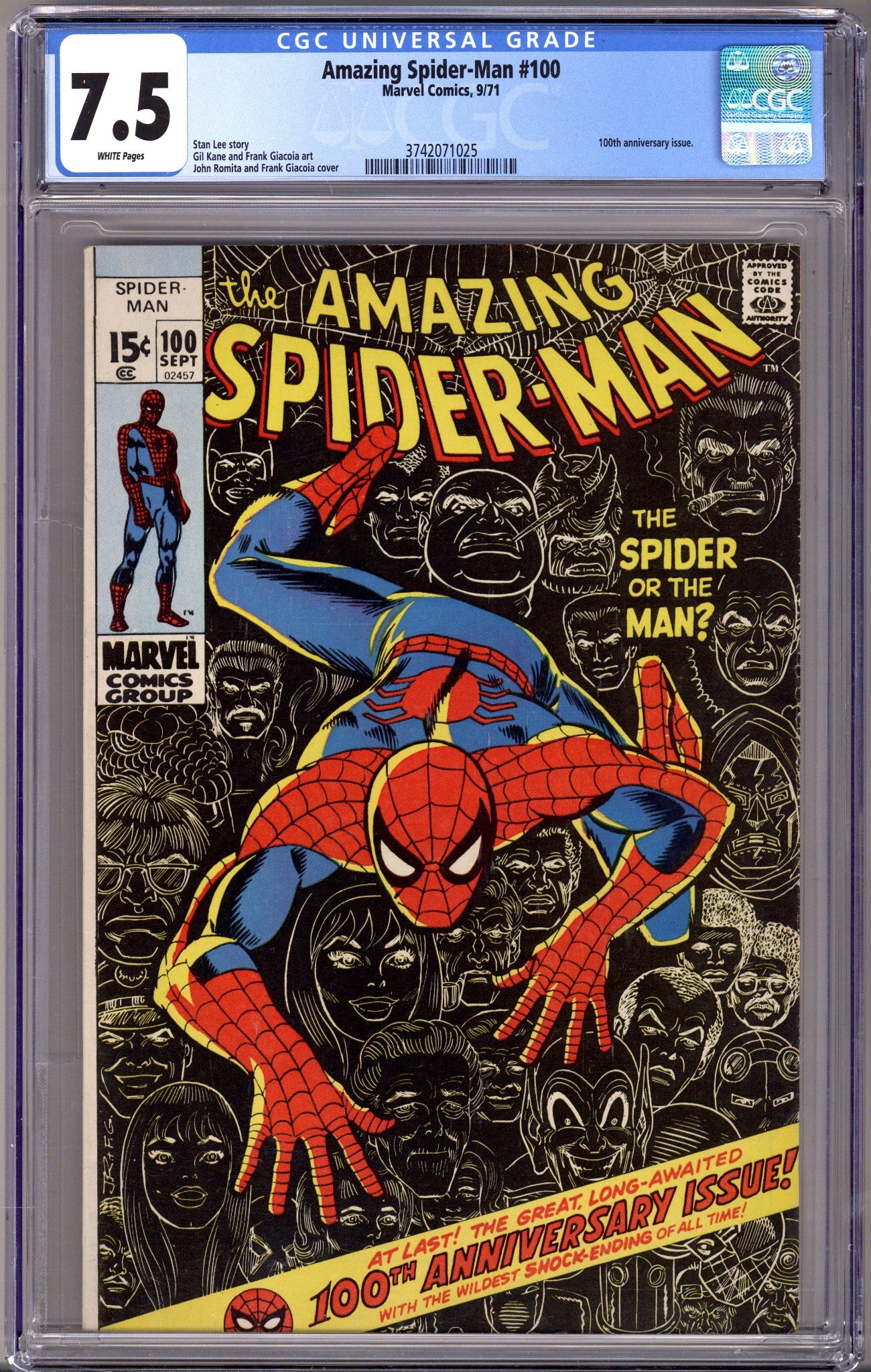 The Amazing Spider-Man Vol 1 100 CGC 7.5 (VF-) (1971) 