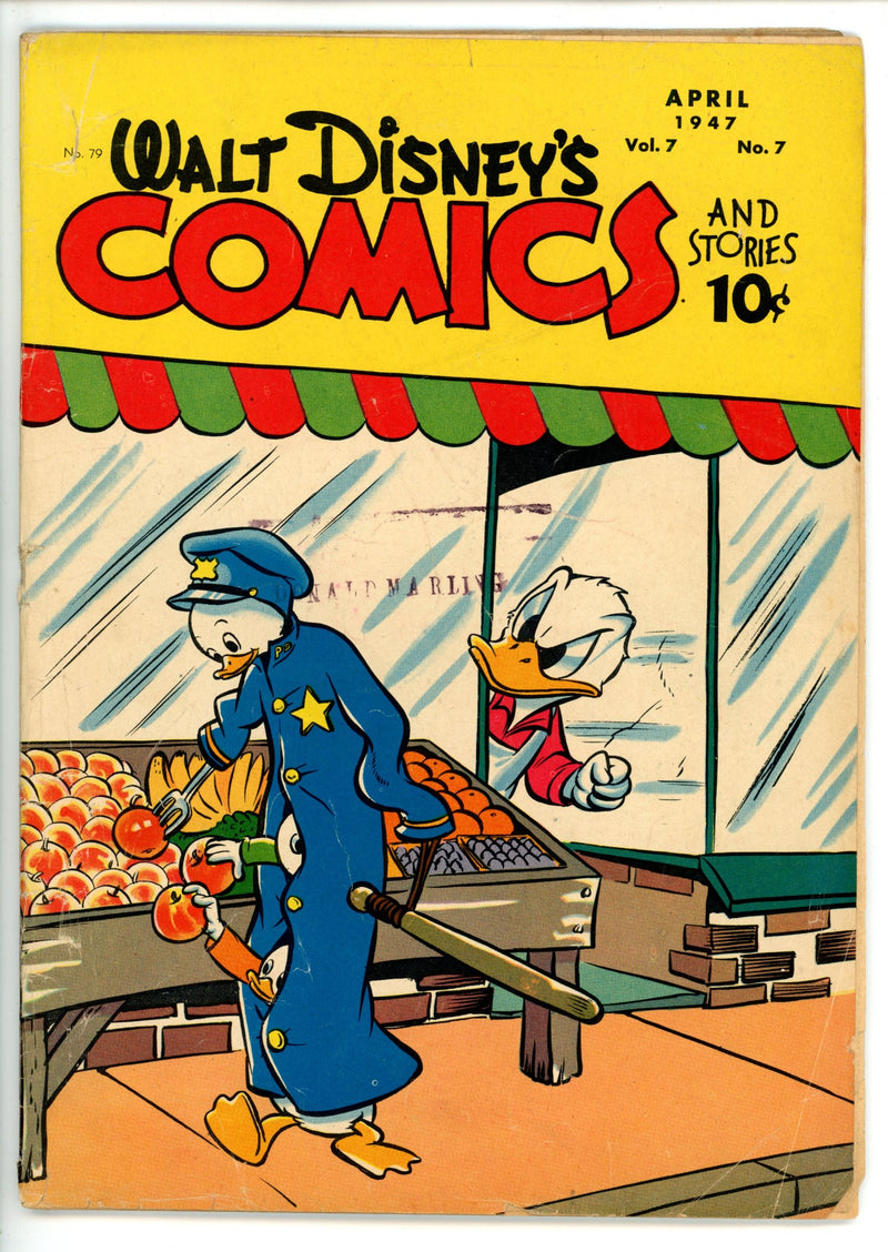 Walt Disney's Comics and Stories Vol 7 7 (79) Cover Detached (1947) 