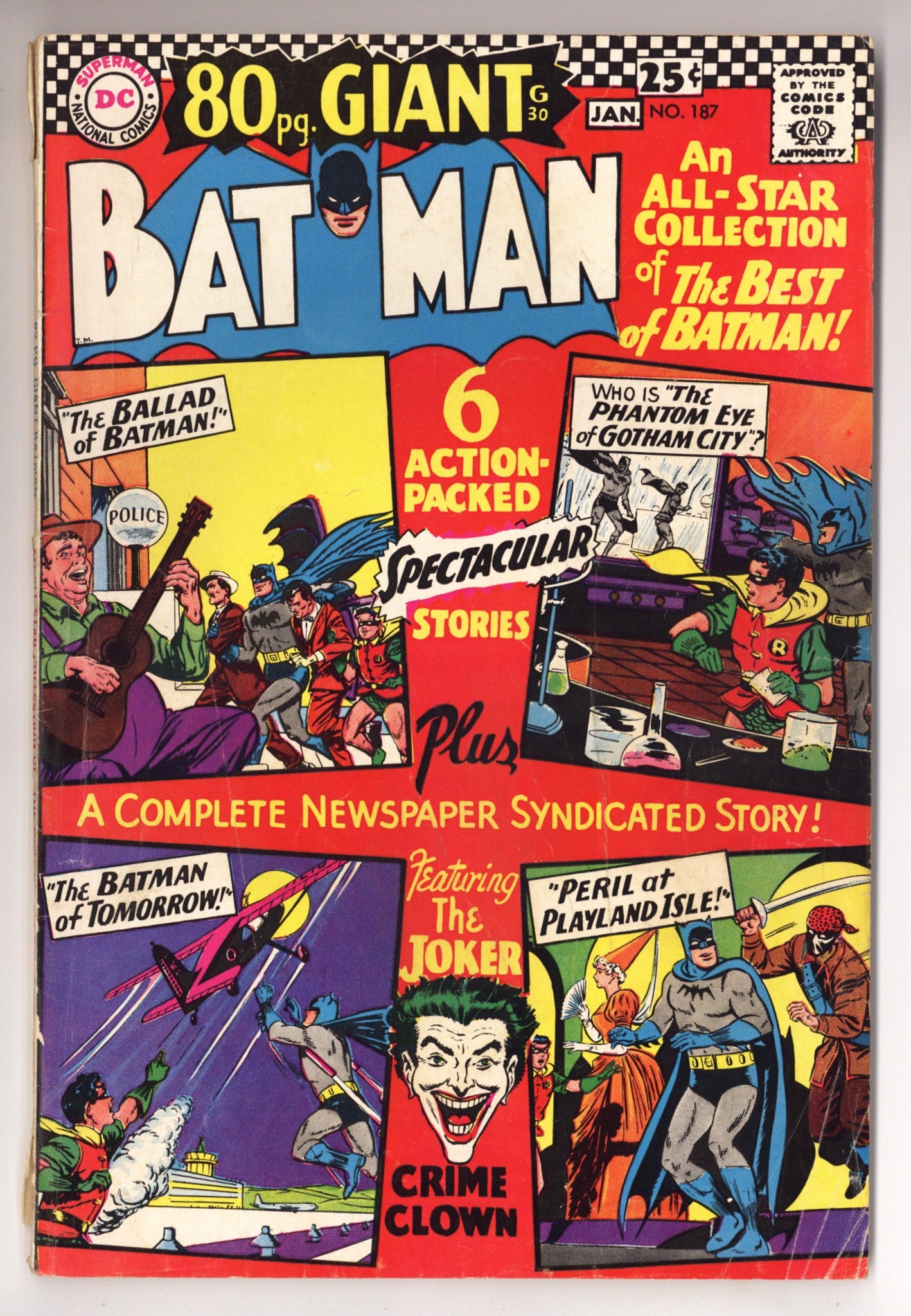 Batman Vol 1 187 VG (4.0) (1966) 