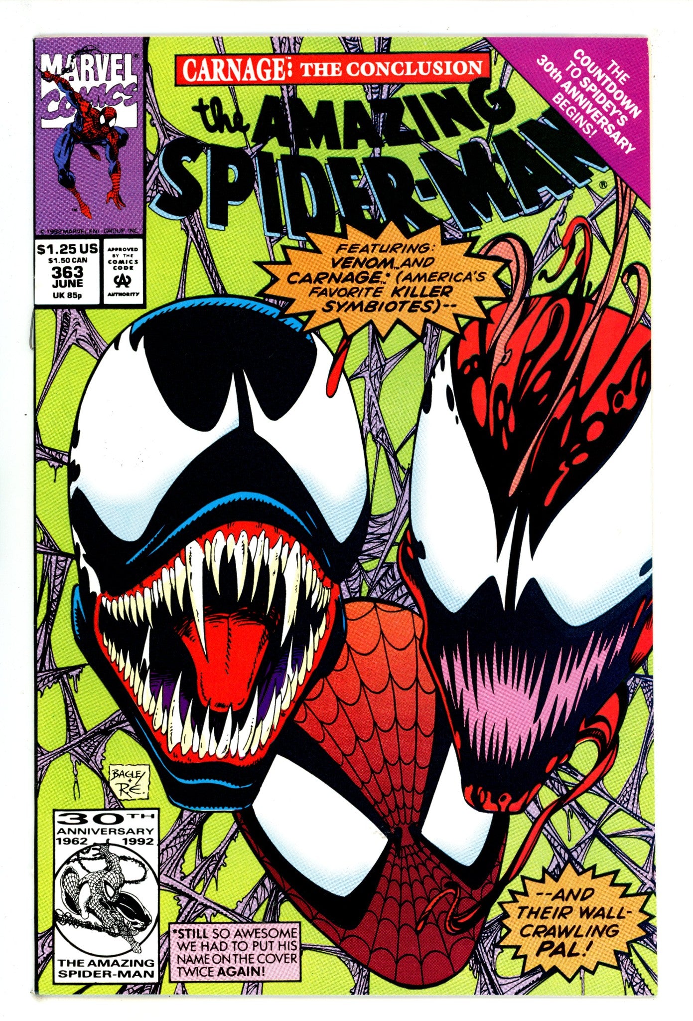 The Amazing Spider-Man Vol 1 363 VF+ (8.5) (1992) 
