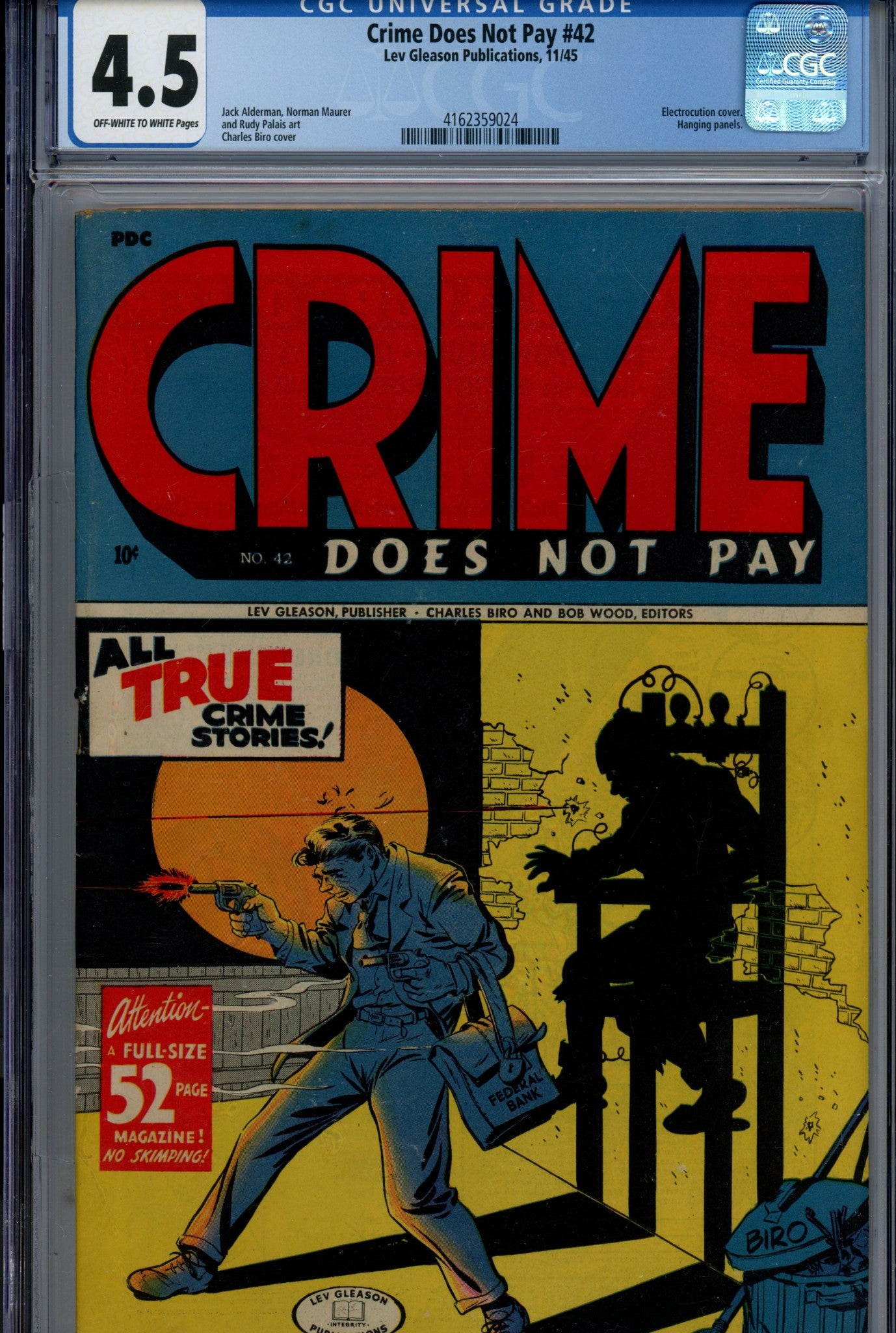 Crime Does Not Pay 42 CGC 4.5 (VG+) (1945) 