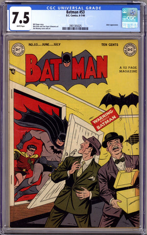 Batman Vol 1 53 CGC 7.5 (VF-) Small Crack (1949)