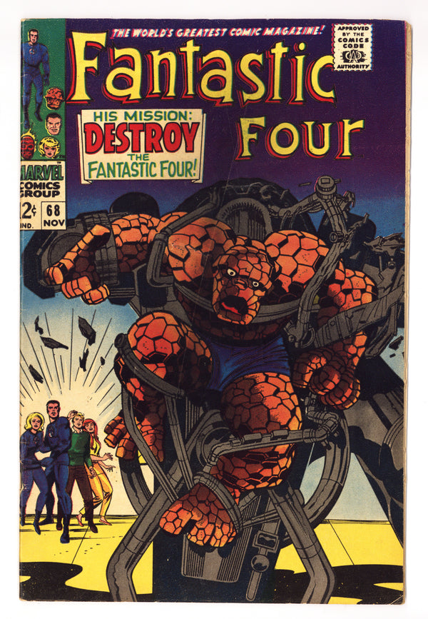 Fantastic Four Vol 1 68  GD/VG (3.0) Sliced & Taped  (1967)