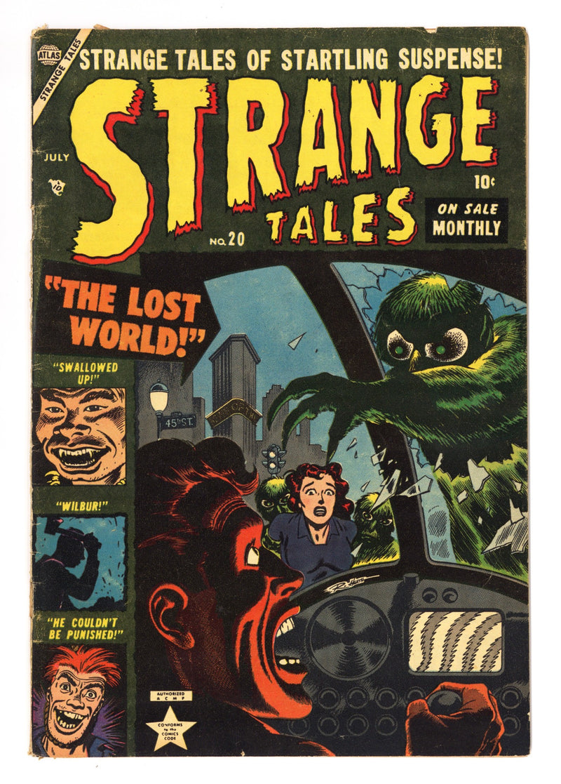 Strange Tales Vol 1 20 VG/FN (5.0) Bottom Staple Detached (1953) 