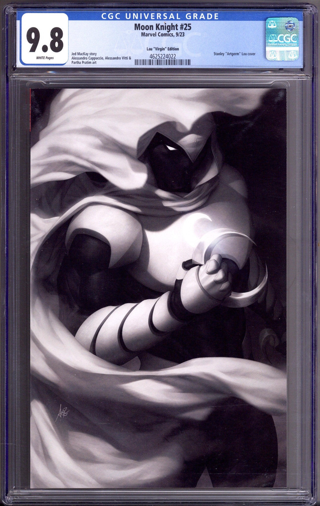 Moon Knight Vol 9 25 CGC 9.8 (NM/M)   (2023) Artgerm Virgin   Incentive Variant  