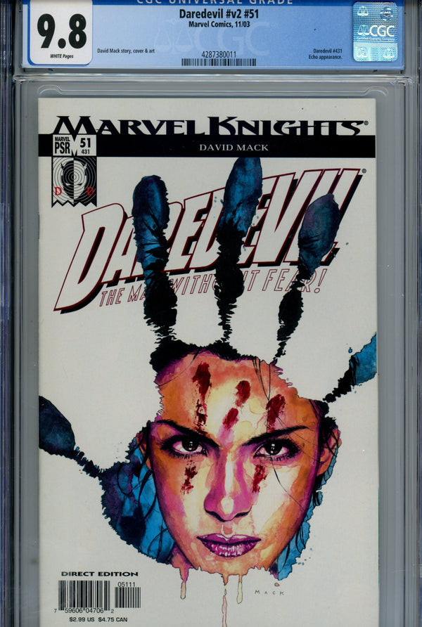 Daredevil Vol 2 51 (431) CGC 9.8 (2003)