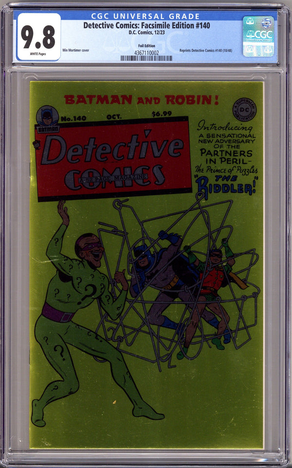 Detective Comics Vol 1 140 CGC 9.8 (NM/M) Facsimile Edition (2023) Foil Variant