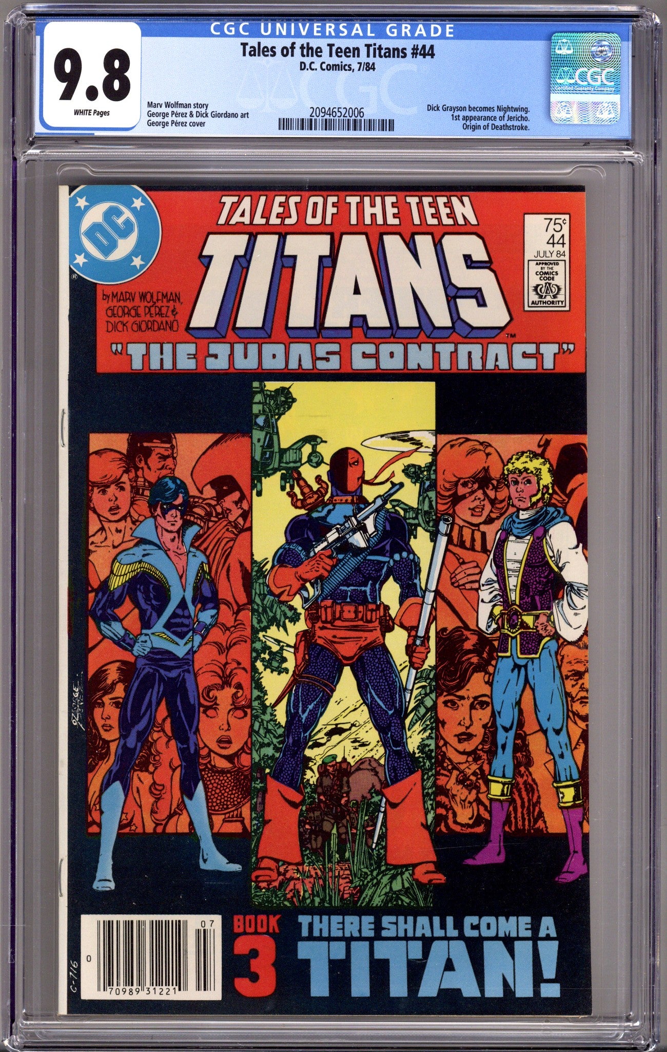 Tales of the Teen Titans 44 CGC 9.8 (NM/M) (1984) Newsstand 