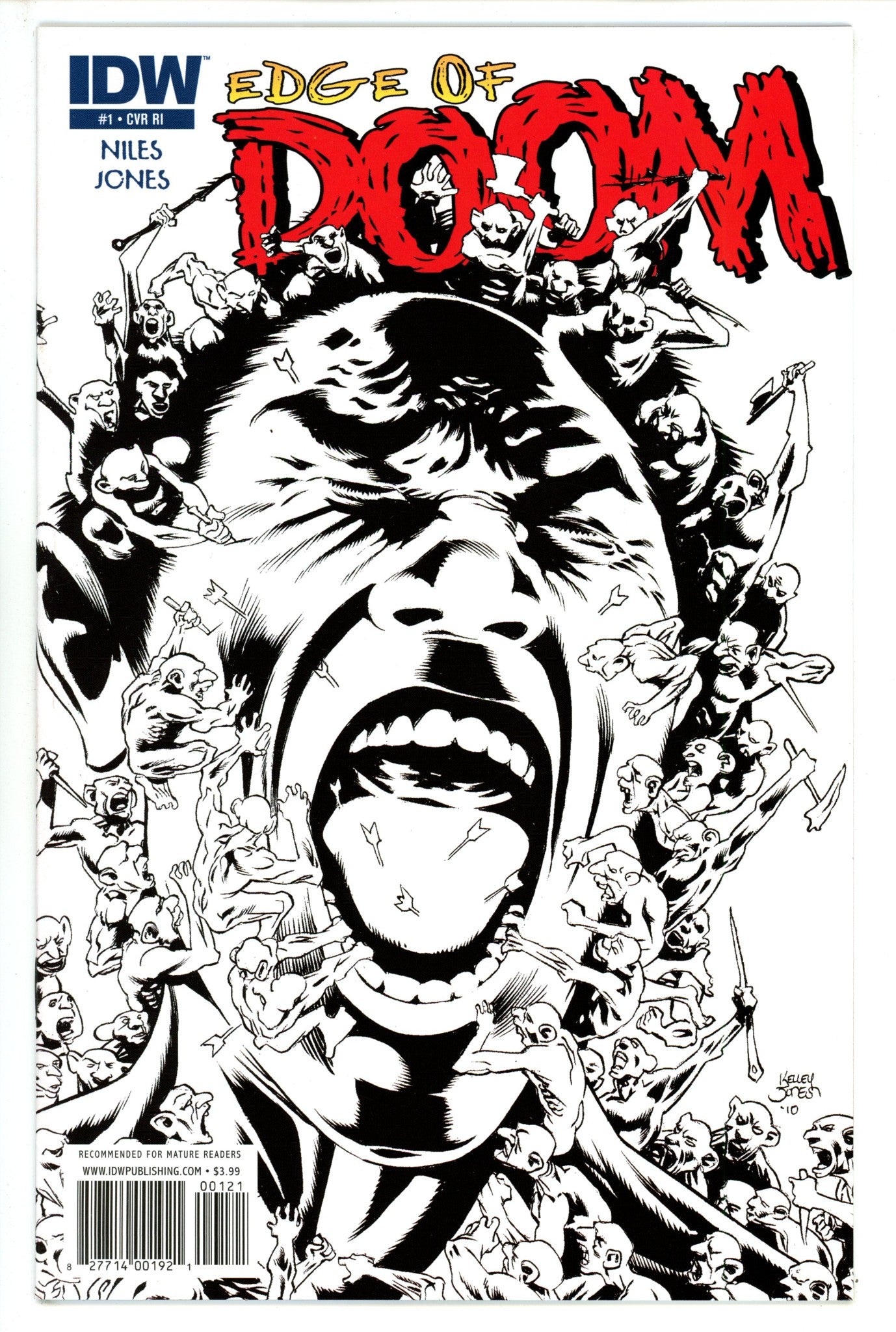 Edge of Doom 1 High Grade (2010) Jones B&W Incentive Variant 