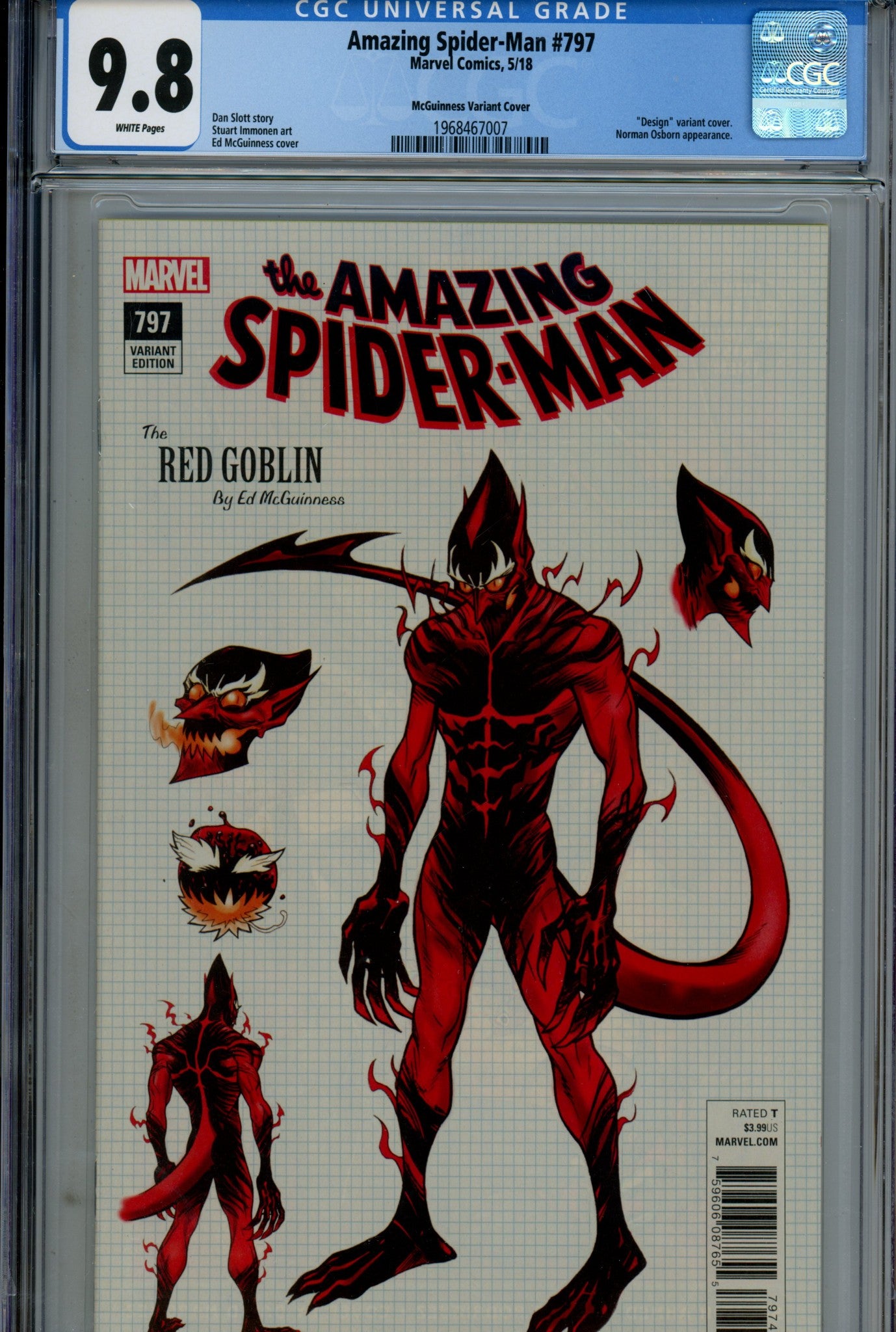 Amazing Spider-Man Vol 4 797 CGC 9.8 (NM/M) (2018) McGuinness Design Variant 