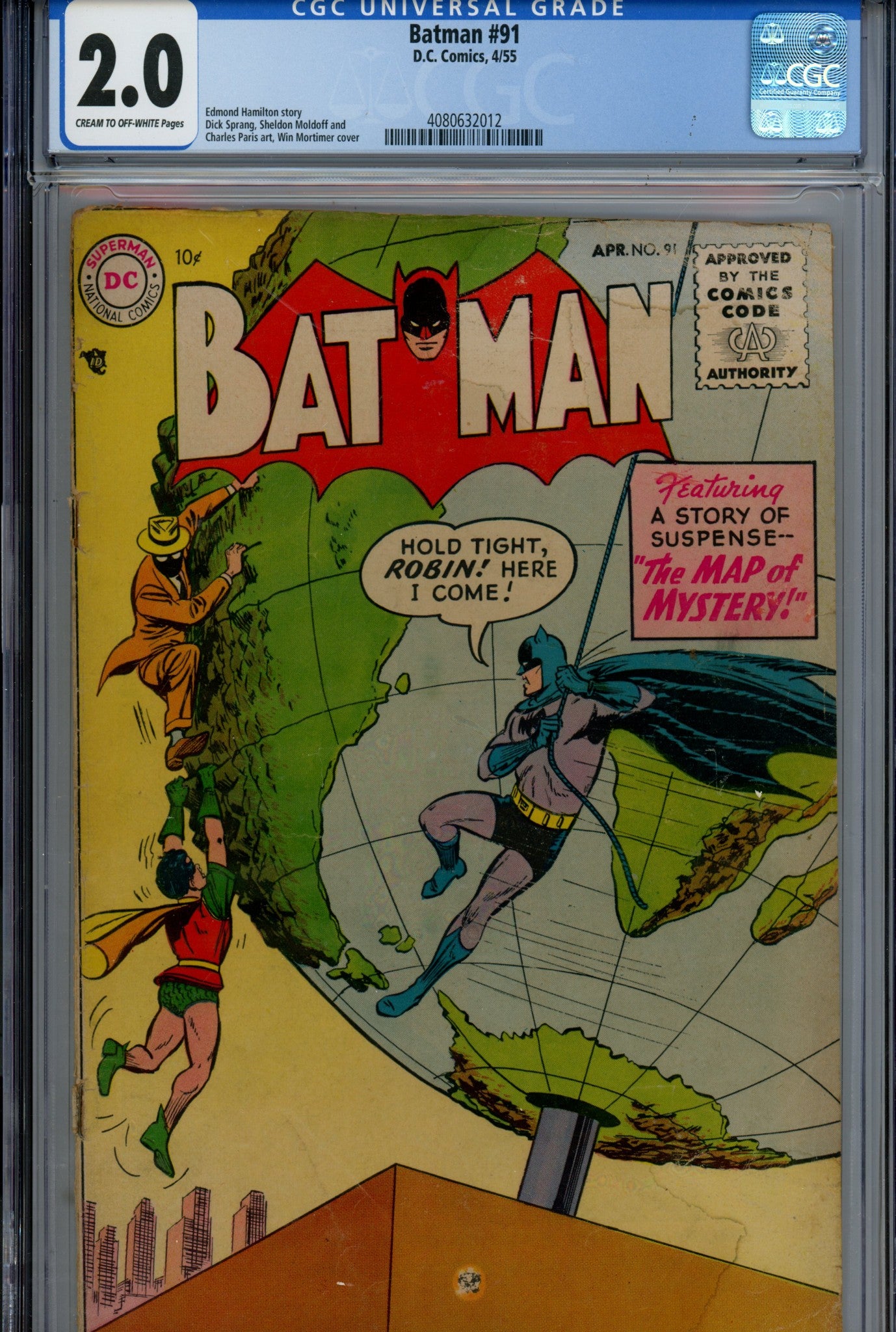 Batman Vol 1 91 CGC 2.0 (GD) (1955) 