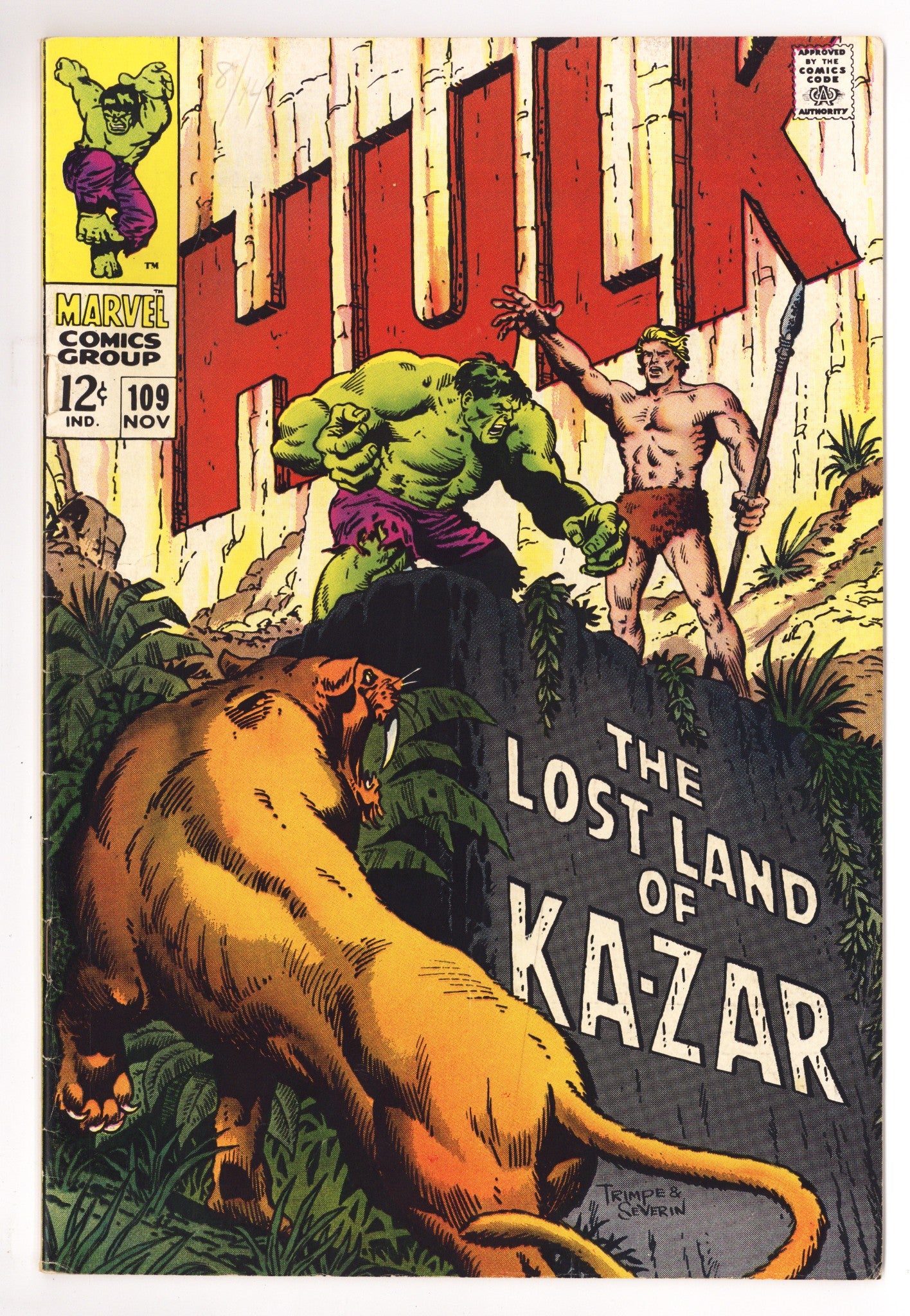 The Incredible Hulk Vol 1 109 VG+ (4.5) (1968) 