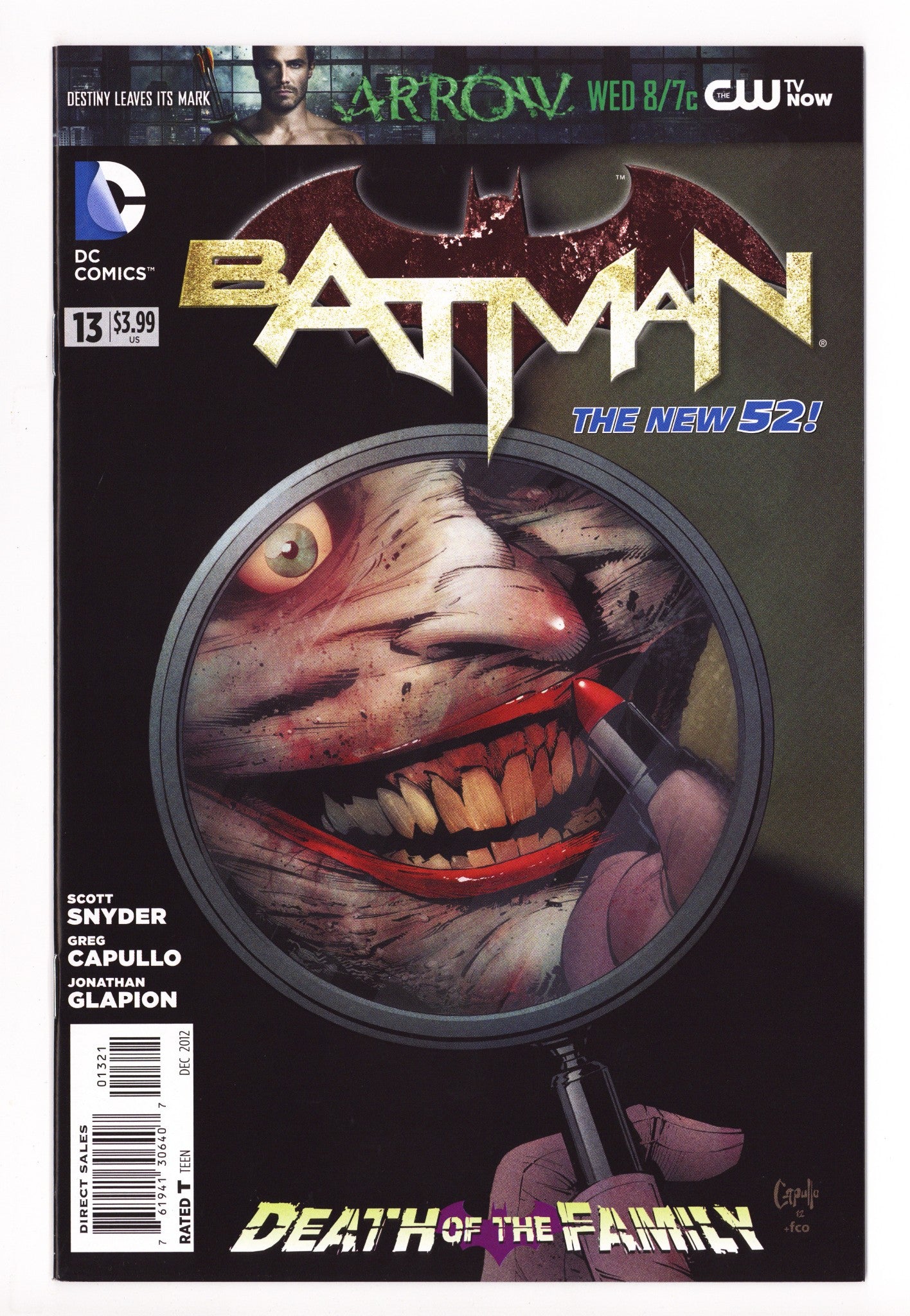 Batman Vol 2 13 NM- (9.2) (2012) Capullo Incentive Variant 