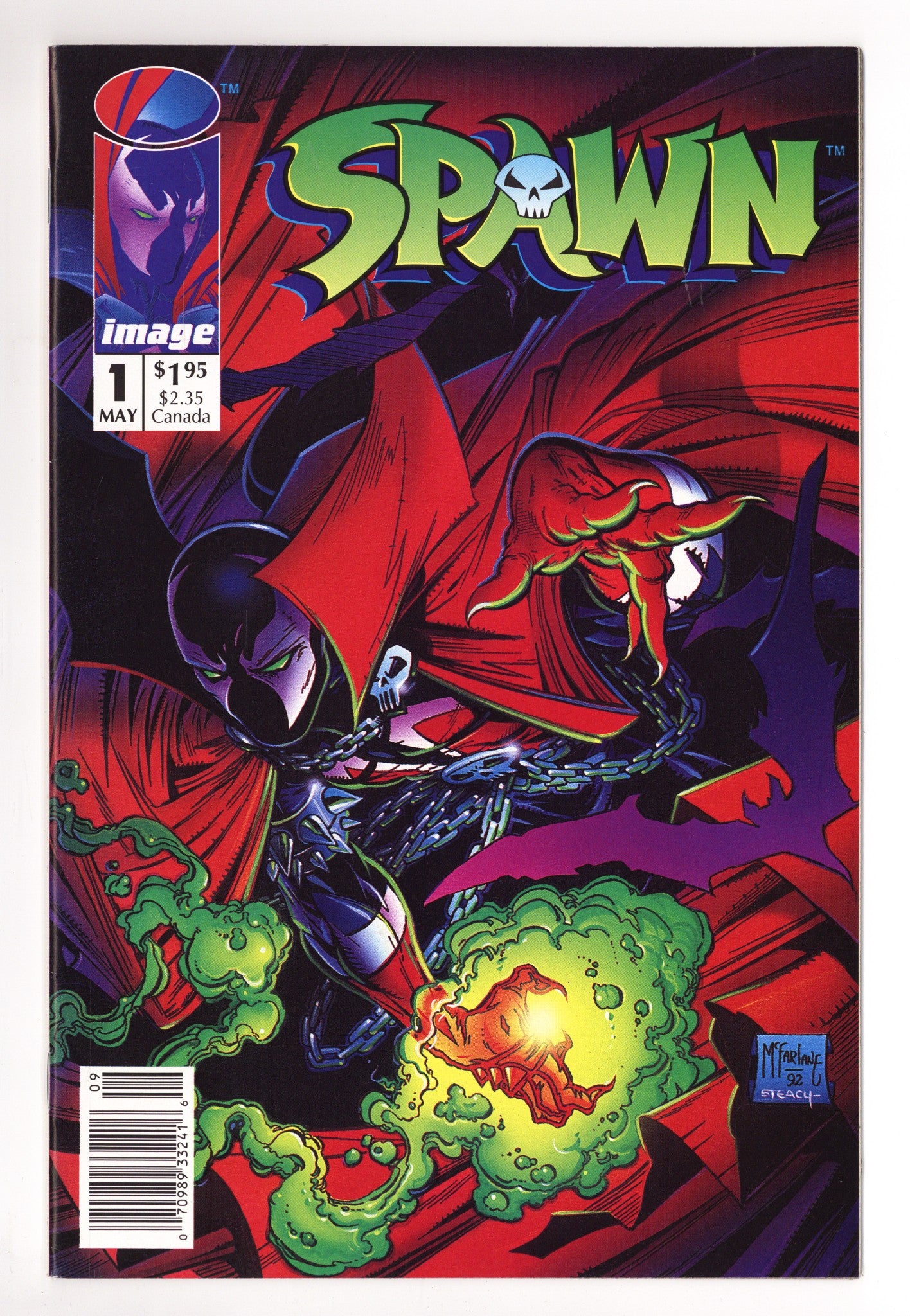 Spawn 1 VF+ (8.5) (1992) Newsstand 