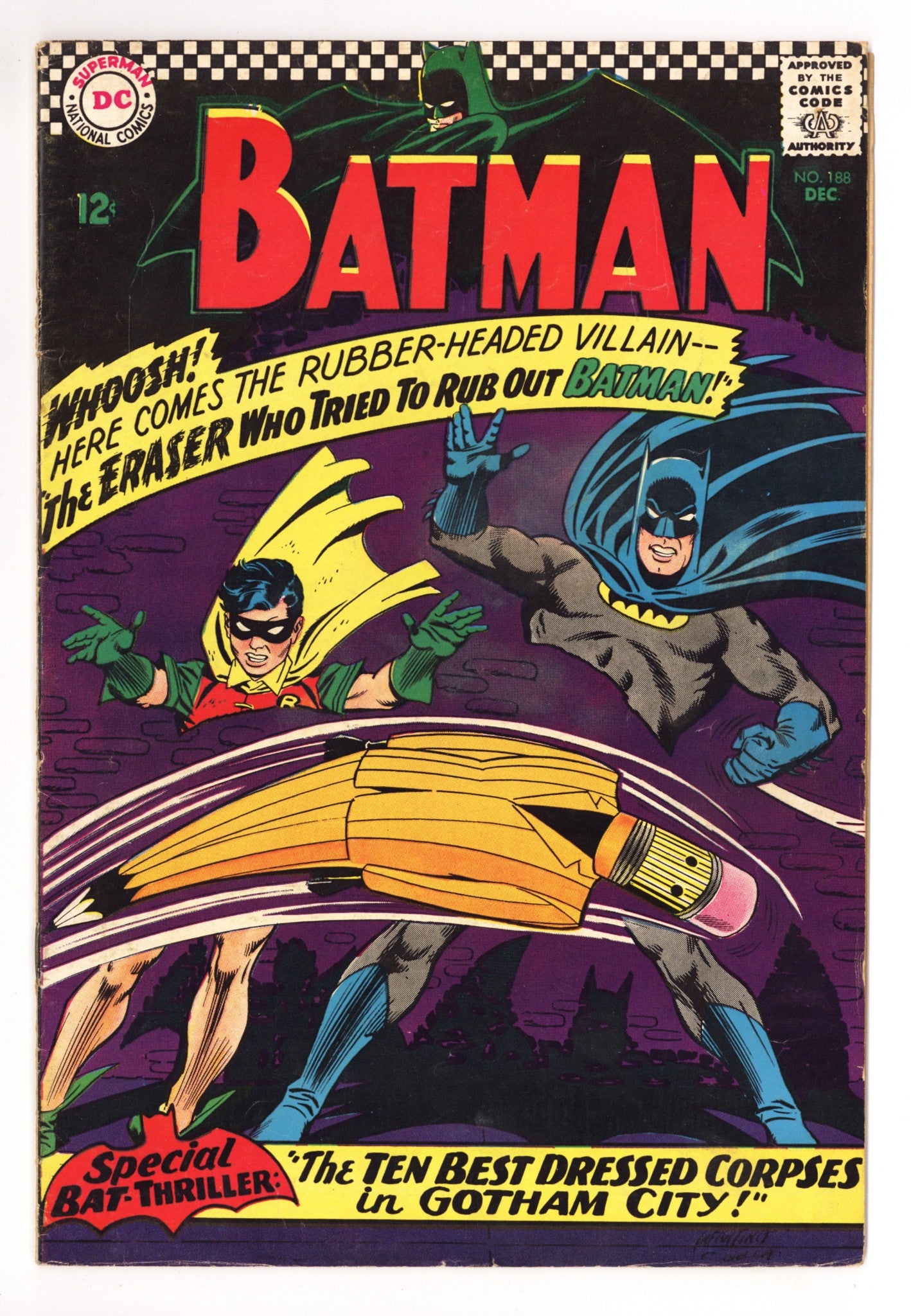 Batman Vol 1 188 VG+ (4.5) (1966) 