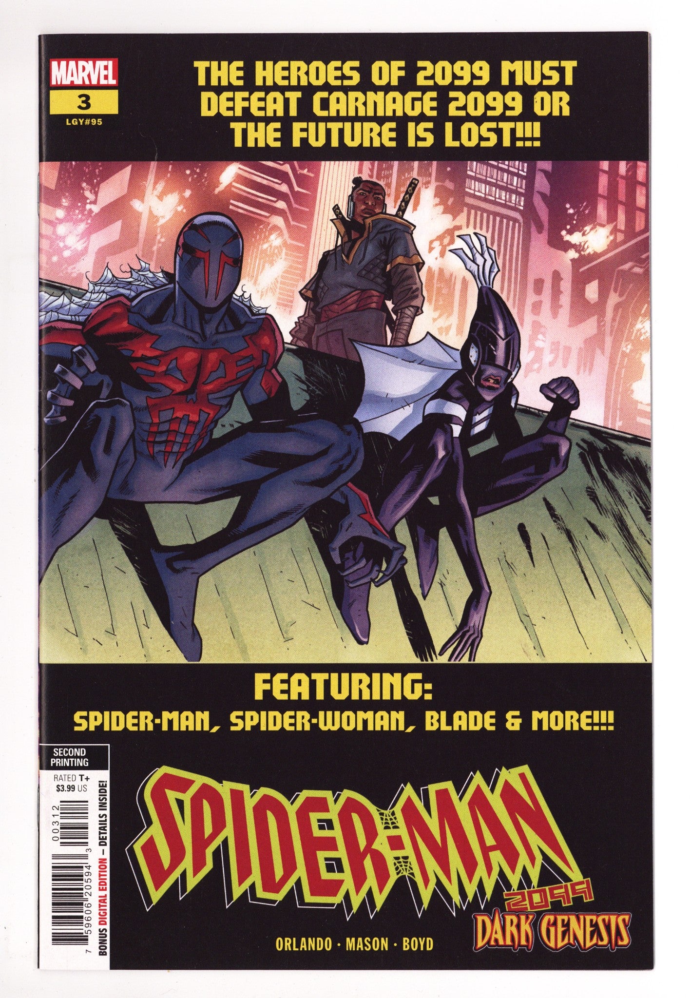 Spider-Man 2099: Dark Genesis 3 (95) High Grade (2023) 2nd Print 