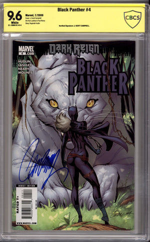 Black Panther Vol 5 4 CBCS 9.6 (NM+) (2009) Signed x1 Cover J. Scott Campbell