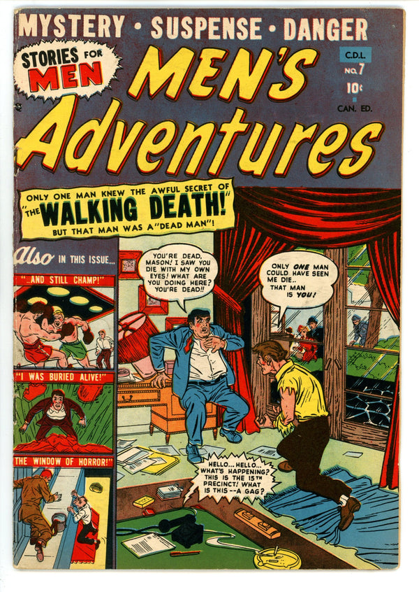 Men's Adventures 7 FN (6.0) (1951) Canadian Edition