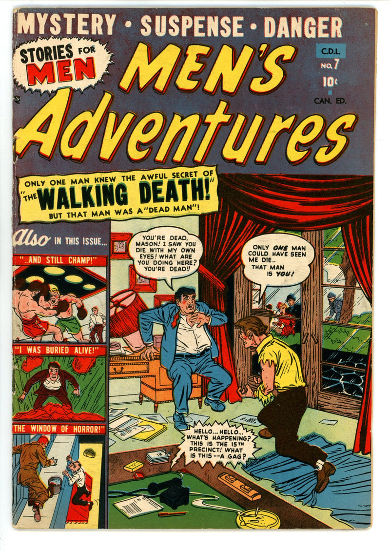 Men's Adventures 7 FN (6.0) (1951) Canadian Edition 