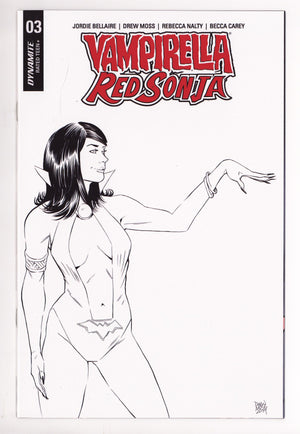 Vampirella / Red Sonja 3 High Grade (2019) Moss B&W Variant