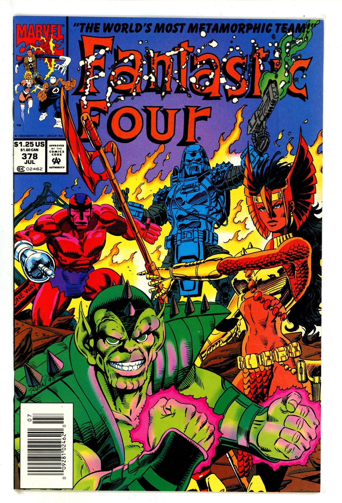 Fantastic Four Vol 1 378  High Grade   (1993)   Newsstand