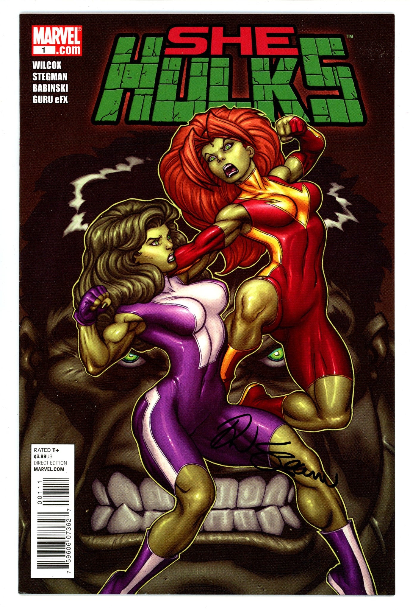 She-Hulks 1 Mid Grade (2011) Signed x1 Cover Ryan Stegman 
