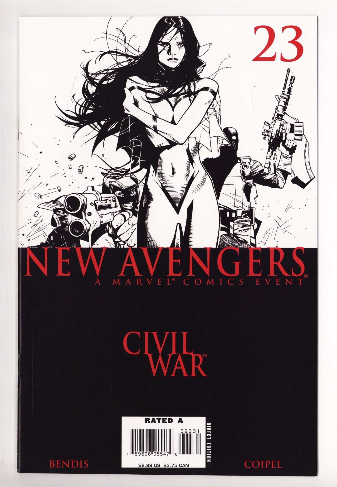 New Avengers Vol 1 23 High Grade (2006) Coipel B&W Variant 