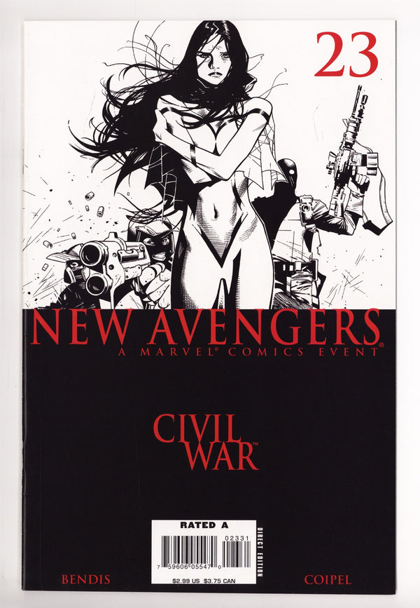 New Avengers Vol 1 23 High Grade (2006) Coipel B&W Variant