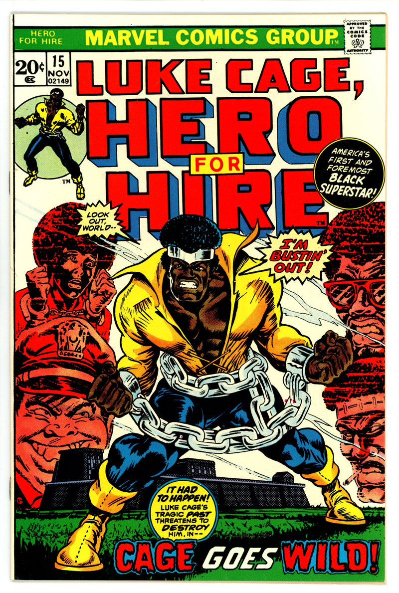 Hero for Hire 15 VF- (7.5) (1973) 