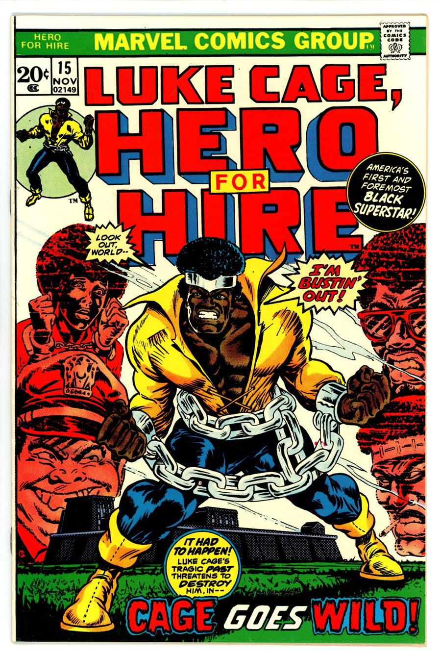 Hero for Hire 15 VF- (7.5) (1973) 