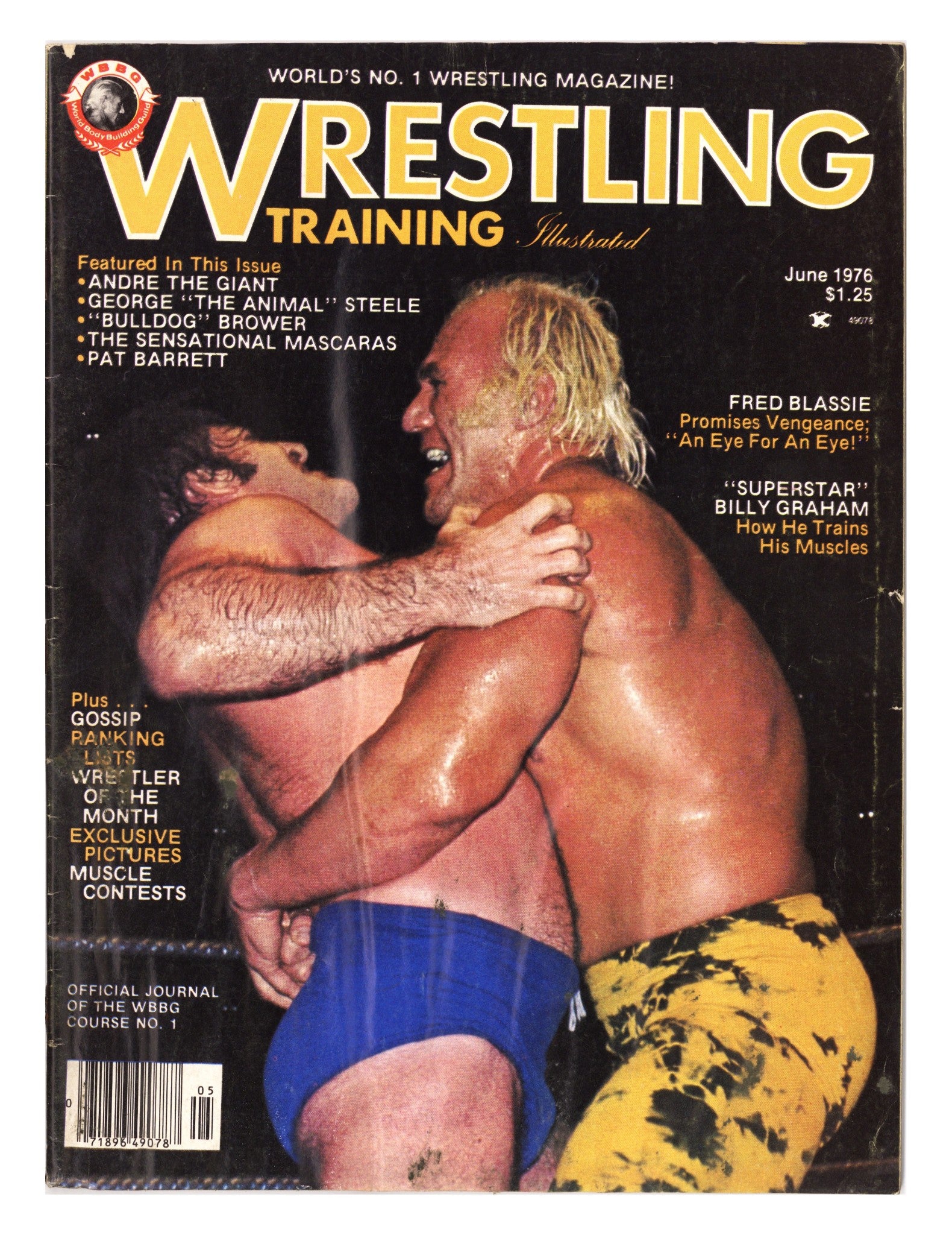Wrestling Training Illustrated Magazine June Very Low Grade (1976) 