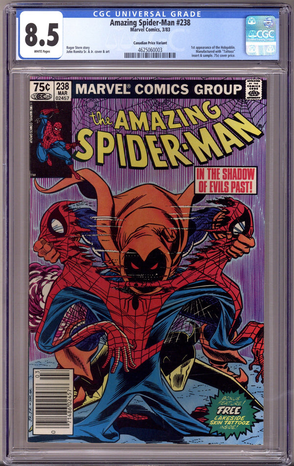 The Amazing Spider-Man Vol 1 238 CGC 8.5 (VF+) (1983) Canadian Price Variant