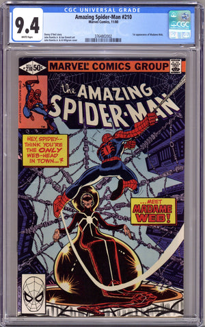 The Amazing Spider-Man Vol 1 210 CGC 9.4 (NM) (1980) 