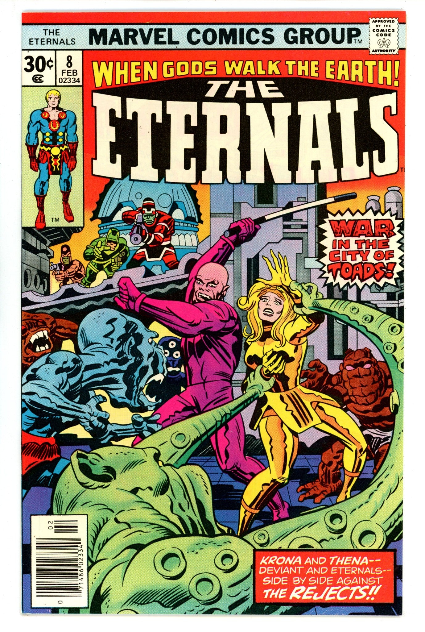 The Eternals Vol 1 8  NM- (9.2)  (1977)   