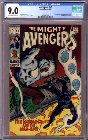 The Avengers Vol 1 62 CGC 9.0 (VF/NM) (1969)