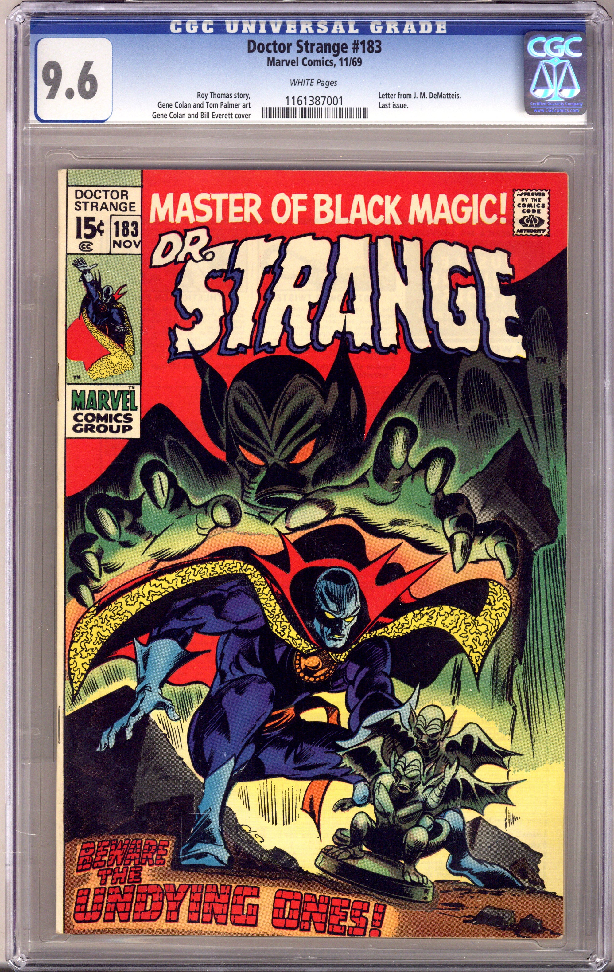 Doctor Strange Vol 1 183 CGC 9.6 (NM+) (1969) 