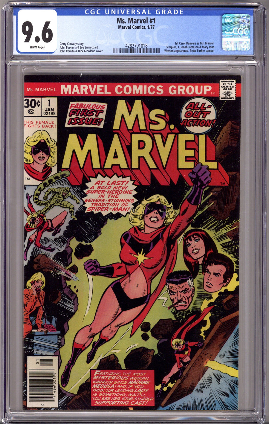 Ms. Marvel Vol 1 1 CGC 9.6 (NM+) (1977) 