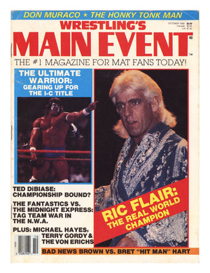 Wrestling's Main Event Magazine October Very Low Grade (1988)