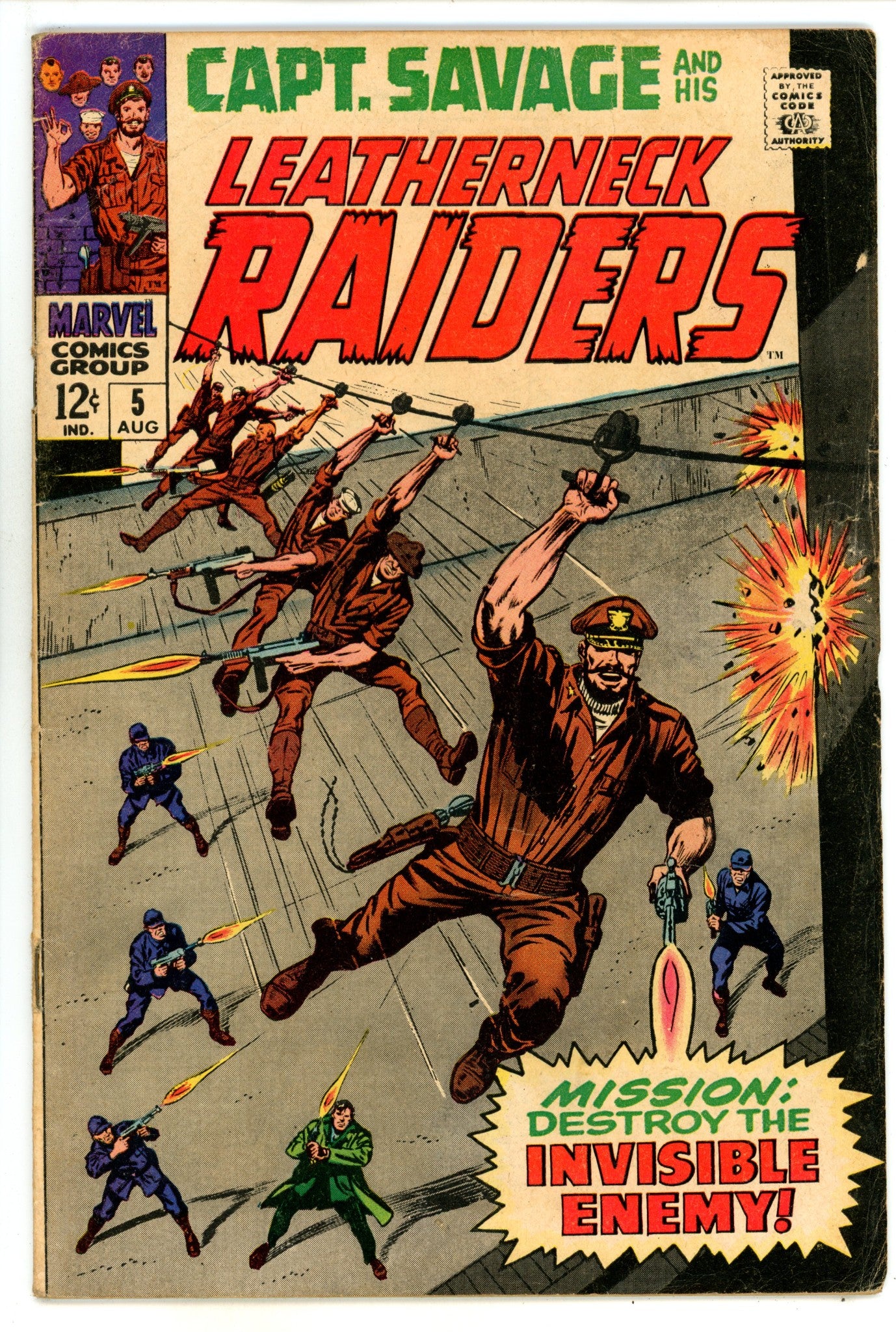 Capt. Savage and His Leatherneck Raiders 5 VG+ (4.5) (1968) 