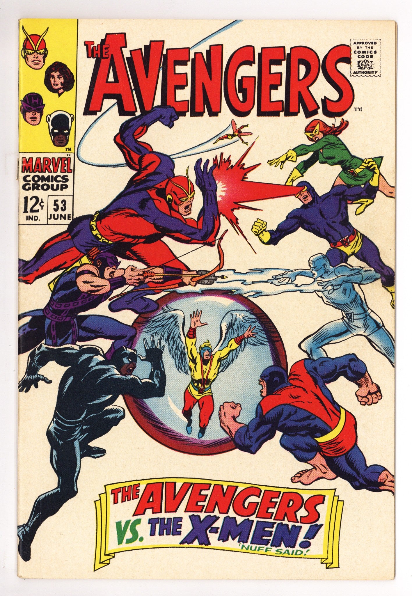 The Avengers Vol 1 53 FN+ (6.5) Apparent, Top Staple Detached (1968) 