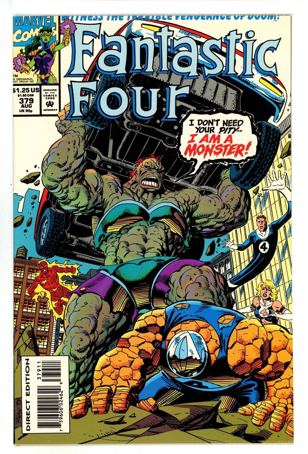 Fantastic Four Vol 1 379  High Grade   (1993)
