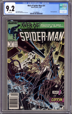 Web of Spider-Man Vol 1 31 CGC 9.2 (NM-) (1987) Newsstand