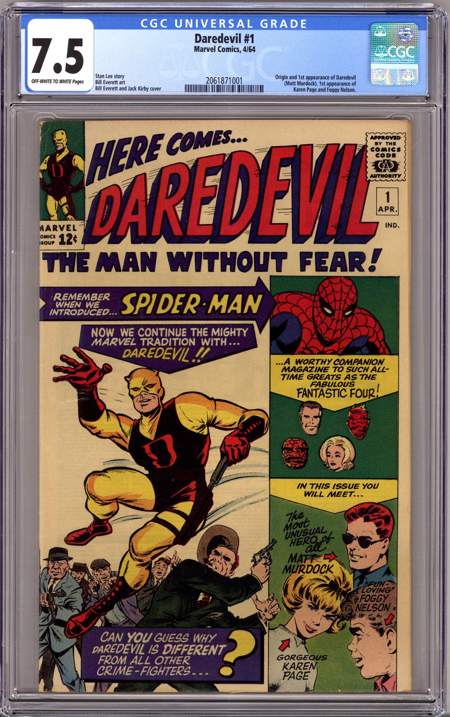 Daredevil Vol 1 1 CGC 7.5 (VF-) (1964) 