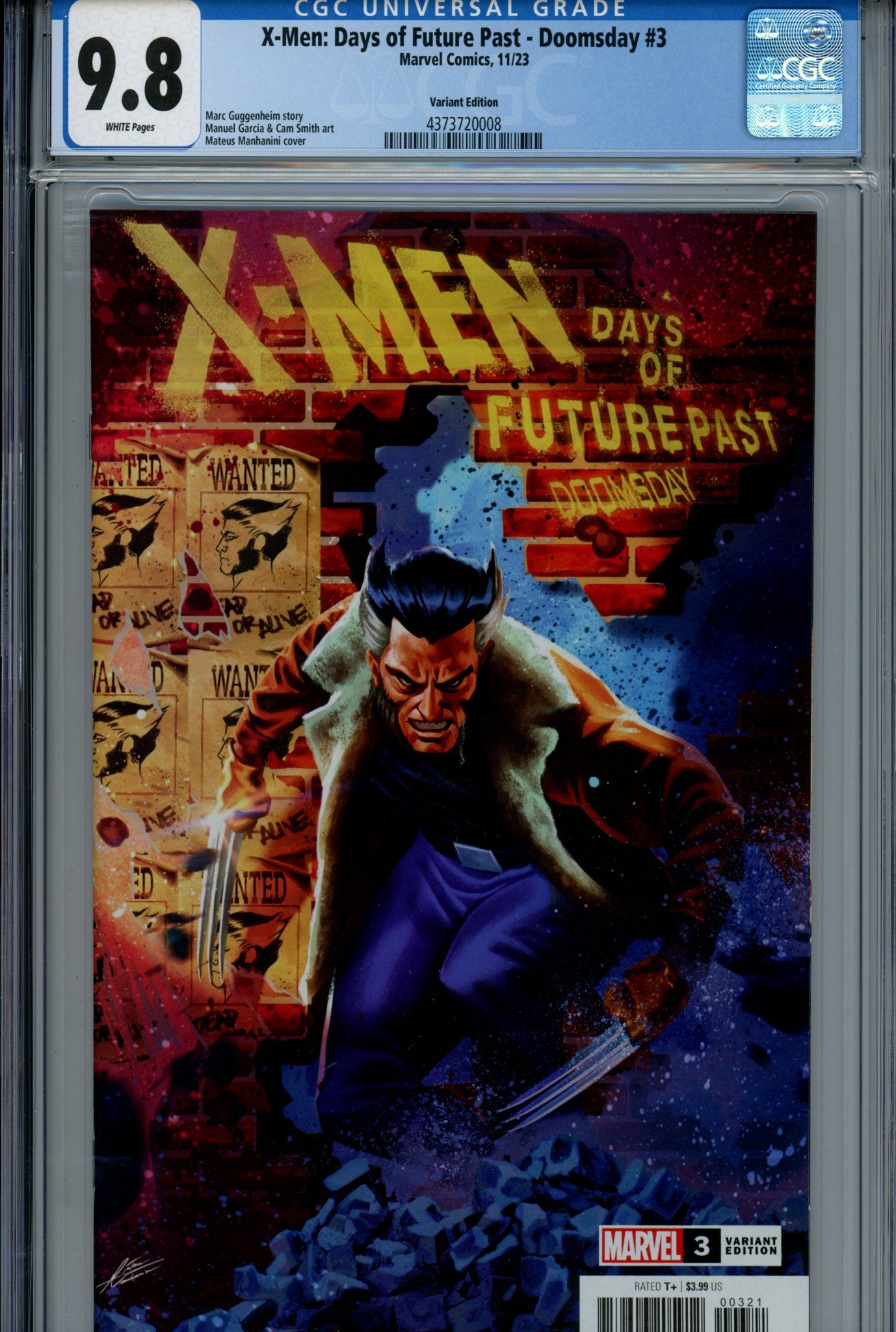 X-Men: Days of Future Past - Doomsday 3 CGC 9.8 (NM/M) (2023) Manhanini Homage Variant 