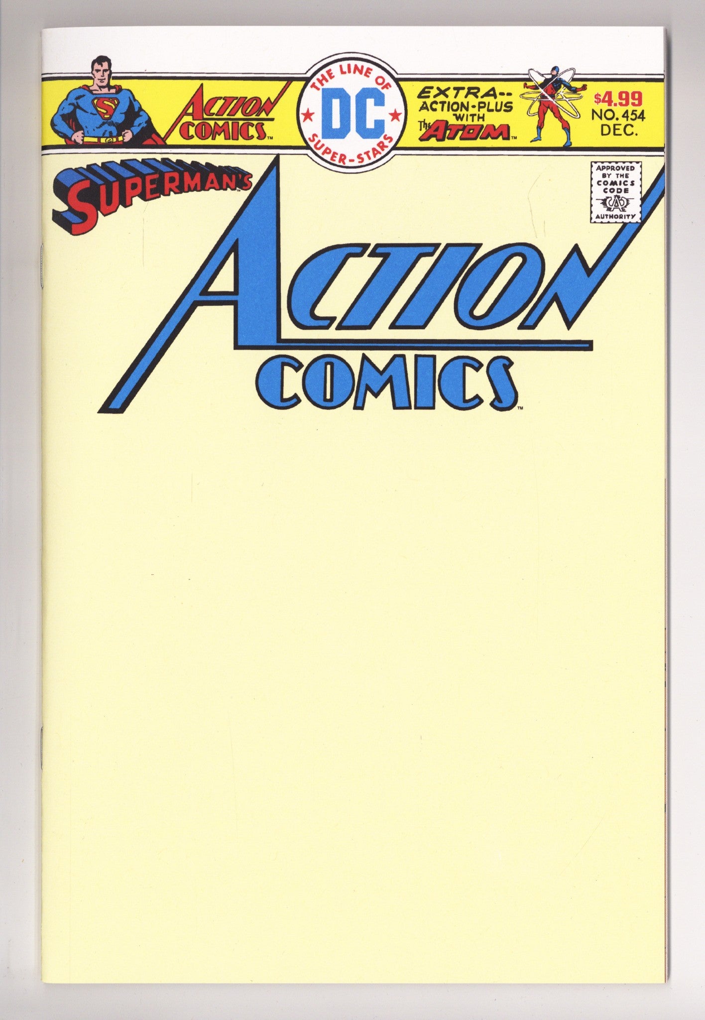 Action Comics Vol 3 454 Facsimile Blank Variant (2026)