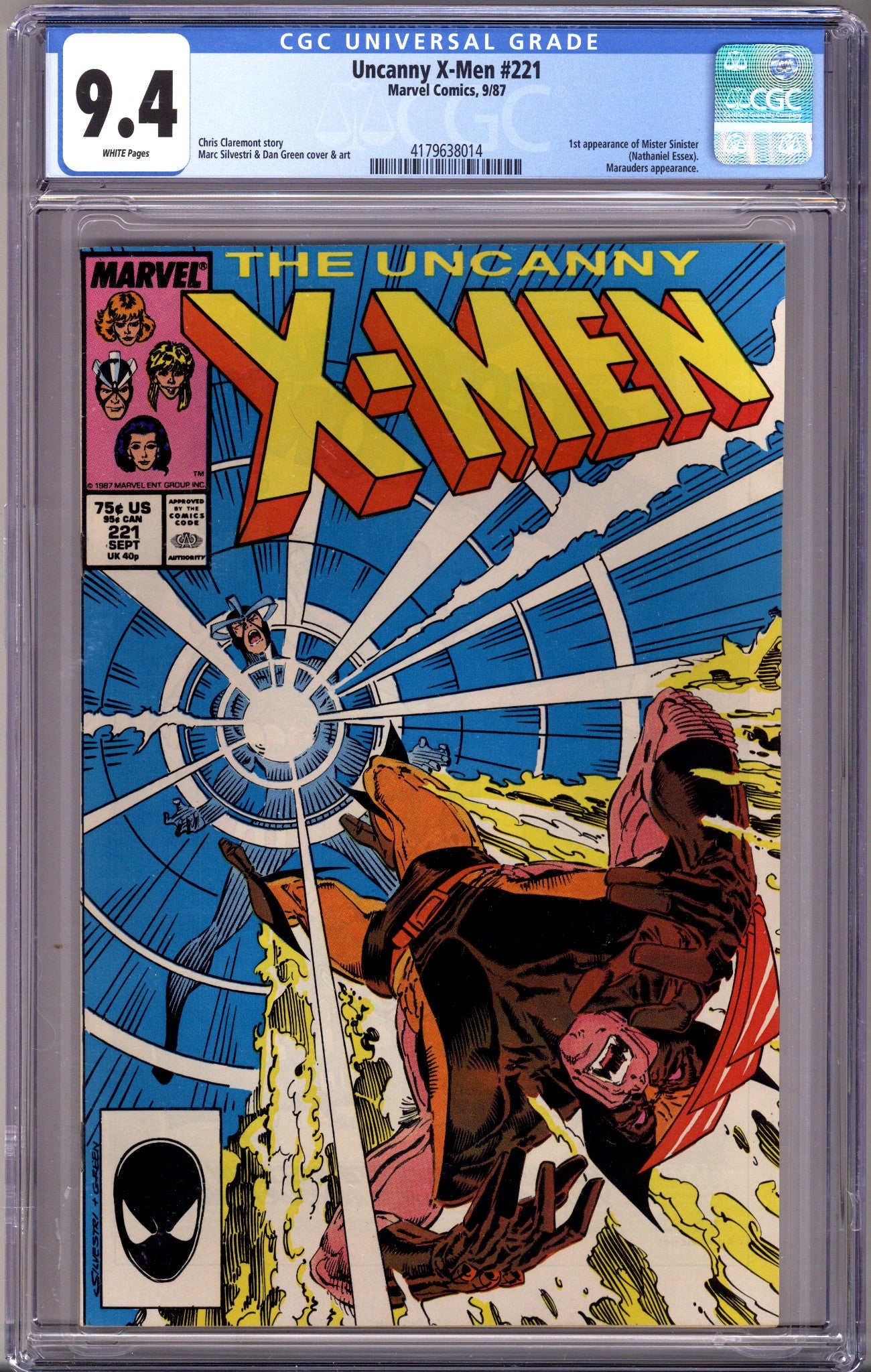 The Uncanny X-Men Vol 1 221 CGC 9.4 (NM) (1987) 