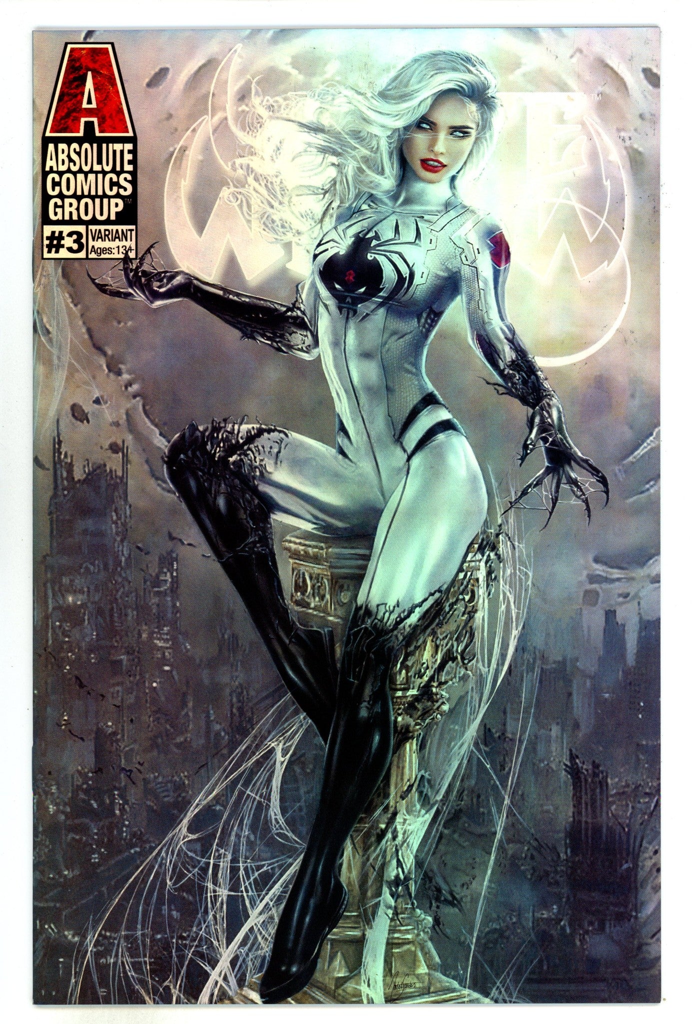 White Widow 3 NM- (9.2) Eclipse Holofoil (2019) Sanders Exclusive Variant 