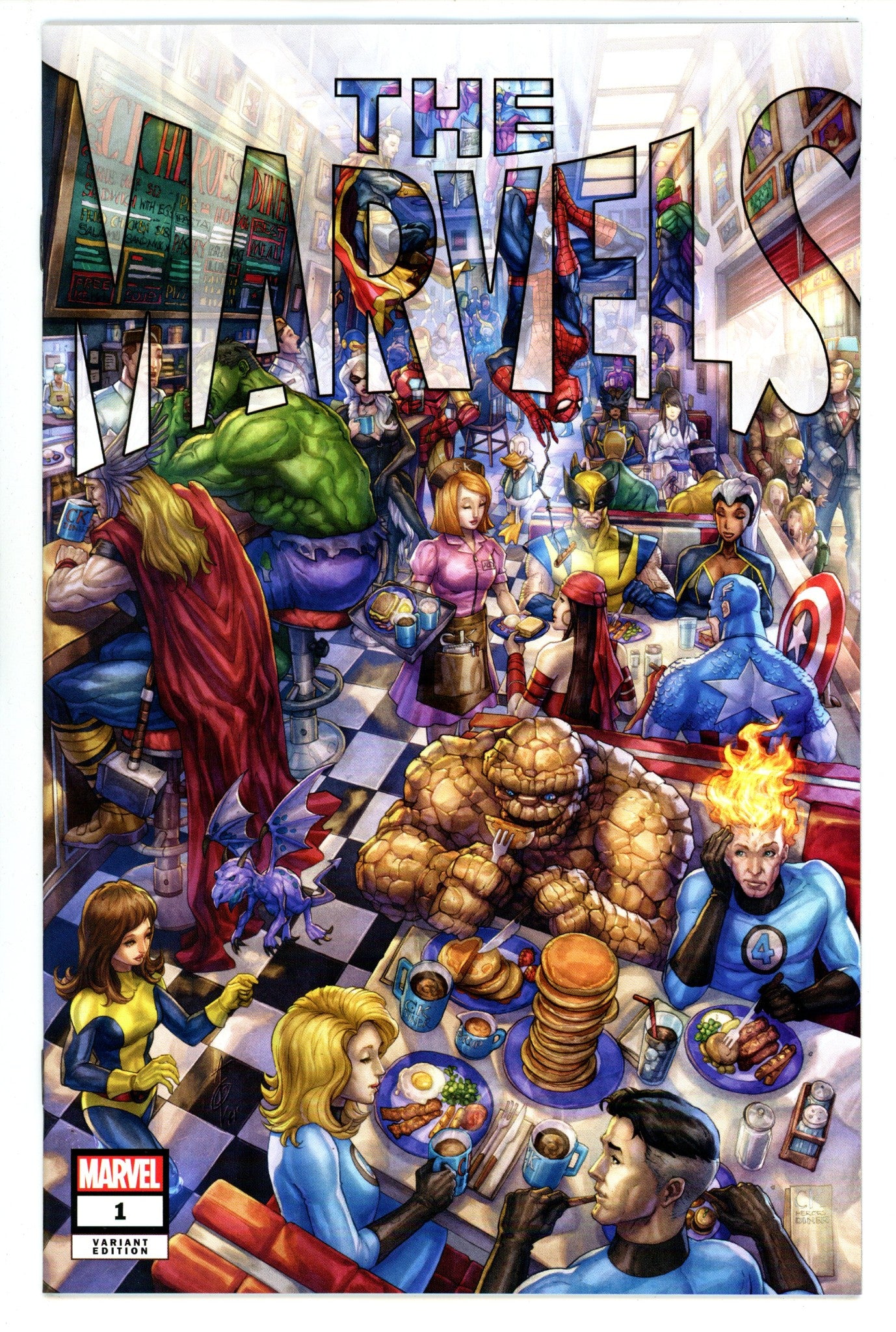 The Marvels  1  NM- (9.2)  (2021) Quah  Exclusive Variant  