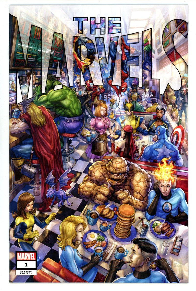 The Marvels  1  NM- (9.2)  (2021) Quah  Exclusive Variant  
